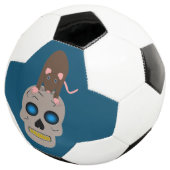 ゴシック スカルとハロウィンのネズミ サッカーボール (3/4)