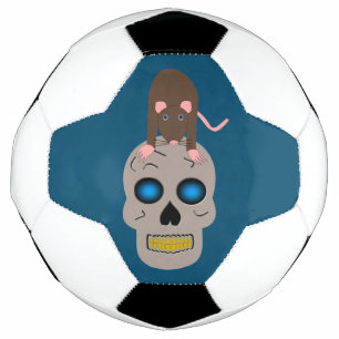 ゴシック スカルとハロウィンのネズミ サッカーボール