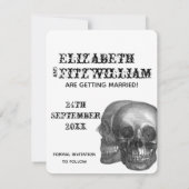ゴシック スカル ウェディング セーブ・ザ・デート 招待状 (裏面)
