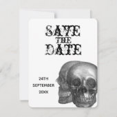 ゴシック スカル ウェディング セーブ・ザ・デート 招待状 (正面)