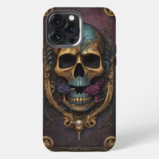 ゴシック スカル オルナート iPhoneケース (裏面)
