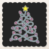 ゴシック・スカル クリスマスツリー コースター (正面)
