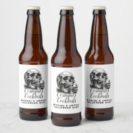 ゴシック スカル コスチューム カクテル ハロウィン パーティー ビールラベル