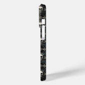 ゴシック スカル & ダマスク チェック柄 スマホケース Case-Mate iPhoneケース (裏面 / 左)