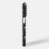 ゴシック スカル & ダマスク チェック柄 スマホケース Case-Mate iPhoneケース (裏面 / 右)