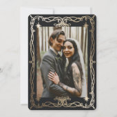 ゴシック スカル ハロウィン ウェディング レトロ 結婚式 招待状 (裏面)