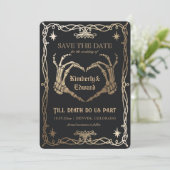 ゴシック スカル ハロウィン レトロ Save the date セーブザデート (スタンド正面)