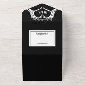 ゴシック スカル ハート オールインワン招待状 (外側)