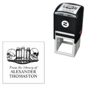 ゴシック スカル ブックエンド 棚 ライブラリー 本の名前 セルフインキングスタンプ (インサイチュ)