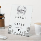 ゴシック スカル ブラックアンドホワイト カード＆ギフト 台座サイン (インサイチュ)