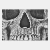 ゴシック·スカル·ブラック·アンド·ホワイトグランジクール ラッピングペーパーシート (正面3)