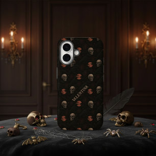 ゴシック スカル & ラヴェンズ ダーク ハロウィン iPhone 16ケース