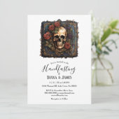 ゴシック スカル＆ローズ エレガント ハンドファスティング 招待状 (スタンド正面)