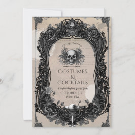 ゴシック スカル ローズ 大人用コスチューム カクテルパーティー 招待状