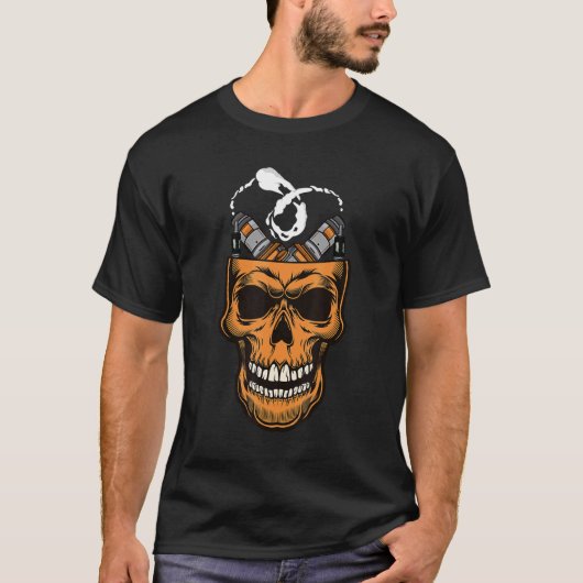ゴシック スカル ヴェイプ Vaping MOD・タンク付属 Tシャツ (正面)