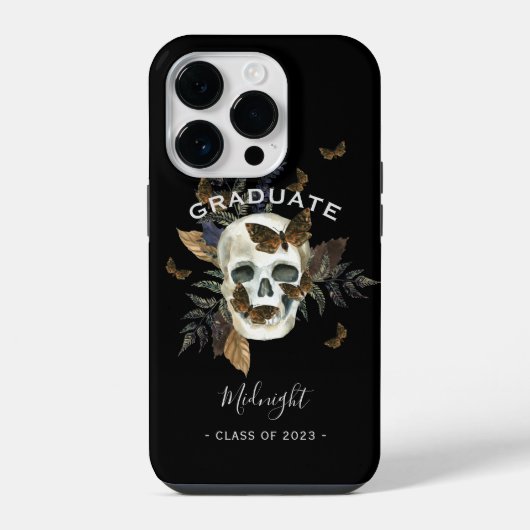 ゴシック スカル 卒業 iPhoneケース (裏面)
