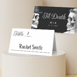ゴシック・スカル 黒 結婚式 ウェディング プレイスカード