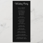 ゴシック・スカル 黒 結婚式 ウェディング プログラム (裏面)