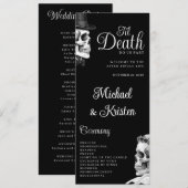 ゴシック・スカル 黒 結婚式 ウェディング プログラム (正面/裏面)