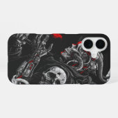 ゴシック スカル iPhone 16ケース (裏面横)