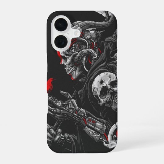 ゴシック スカル iPhone 16ケース (裏面)