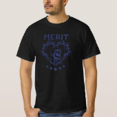 ゴシック スカル MERIT グラフィック ブラック Tシャツ (正面)