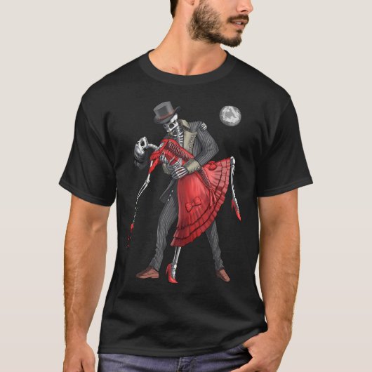 ゴシック・スケルトンの踊り Tシャツ (正面)