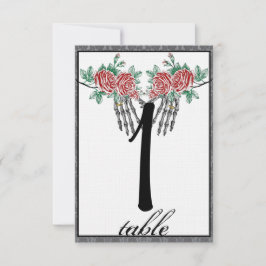 ゴシック スケルトン ハンド ローズ ウェディング テーブル ナンバー 招待状