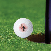 ゴシック スケルトン 単一の赤いバラ ゴルフボール