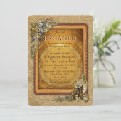 ゴシック – スチームパンク婚約パーティ 招待状 (スタンド正面)