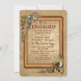 ゴシック – スチームパンク婚約パーティ 招待状