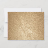 ゴシック – スチームパンク金ゴールドレザーリハーサルディナー 招待状 (裏面)