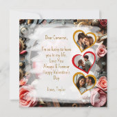 ゴシック スチームパンク バレンタインデー フォト テンプレート (裏面)