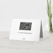 ゴシック スノーフレーク グリーティングカード シーズンカード (裏面)