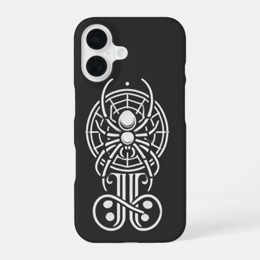 ゴシック・スパイダーモノグラム iPhone 16ケース (裏面)