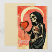 ゴシック スプーキーバレンタイン グリムリーパー ハート付き シーズンカード (正面/裏面)