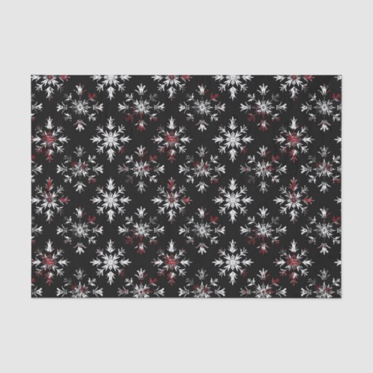 ゴシック スプーキー クリスマス 雪の結晶 薄葉紙 (正面)