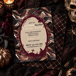 ゴシック・スプークタキュラー・ハロウィンコスチューム ローズゴールド 箔招待状