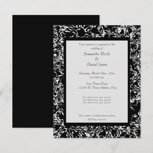 ゴシック スワール 招待状 (正面/裏面)