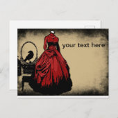 ゴシック・セーブ・ザ・デート ポストカード (正面/裏面)