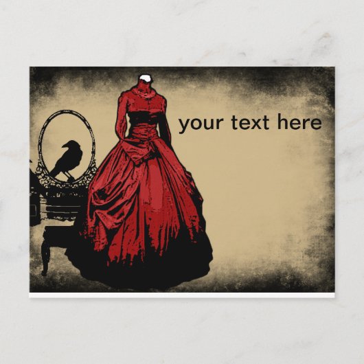 ゴシック・セーブ・ザ・デート ポストカード (正面)