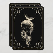 ゴシック、タロットカード任意の年齢の誕生日の招待 招待状 (正面/裏面)