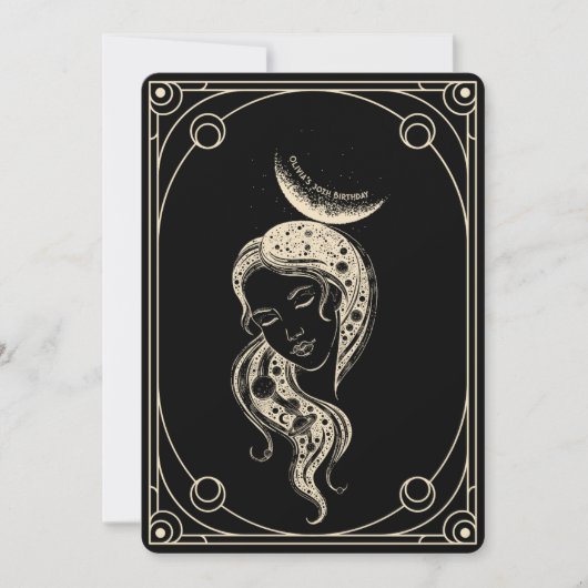 ゴシック、タロットカード任意の年齢の誕生日の招待 招待状 (正面)