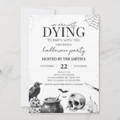 ゴシック ダイイング・トゥ・パーティ ハロウィン招待状 招待状 (正面)