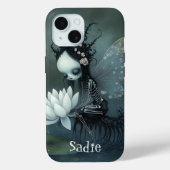 ゴシック ダークファンタジー フェアリー スケルトン カスタムネーム Case-Mate iPhoneケース (裏面)