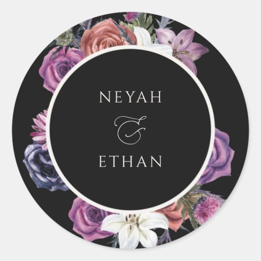 ゴシック ダーク ウェディング シール ハロウィン ステッカー N100 (正面)