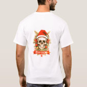 ゴシック・チア: デススカル メリークリスマス Tシャツ (裏面)