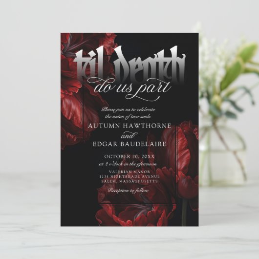 ゴシック・ティル・デス・ウェディング 招待状 (スタンド正面)