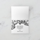 ゴシック・デイ・オブ・デッド・スカルズ・ブライド&グルーム サンキューカード (内部)