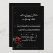 ゴシック・トゲワイヤーとバラの結婚記念日 招待状 (正面/裏面)